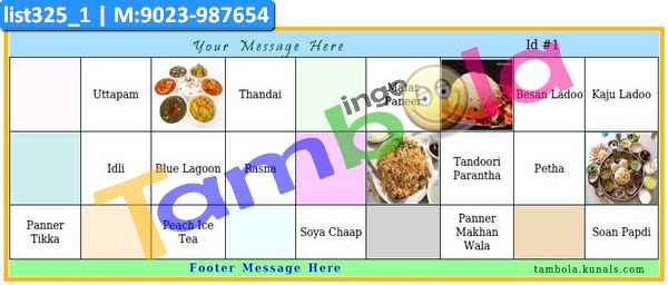 Marriage Menu List 1