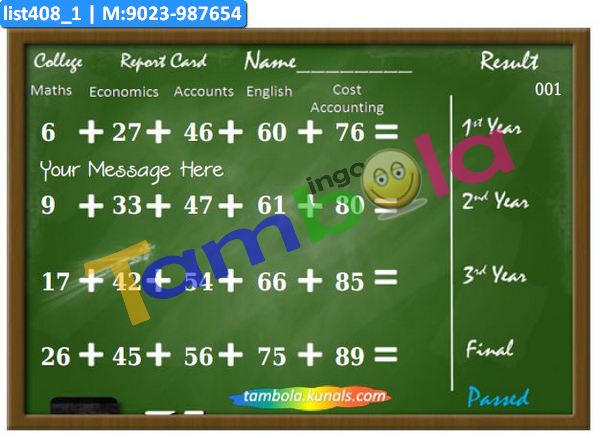 Report Card College kukuba 2