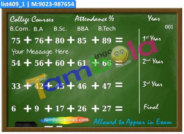 Attendance College kukuba 2