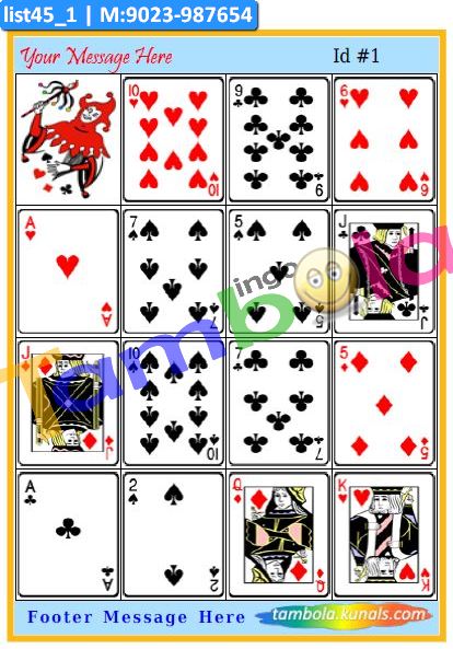 Playing Cards Joker Vertical Images Big Random