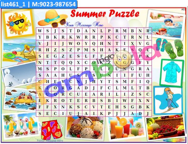 Summer Word Puzzle 1