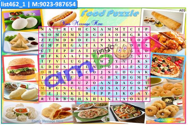 Food Word Puzzle 1