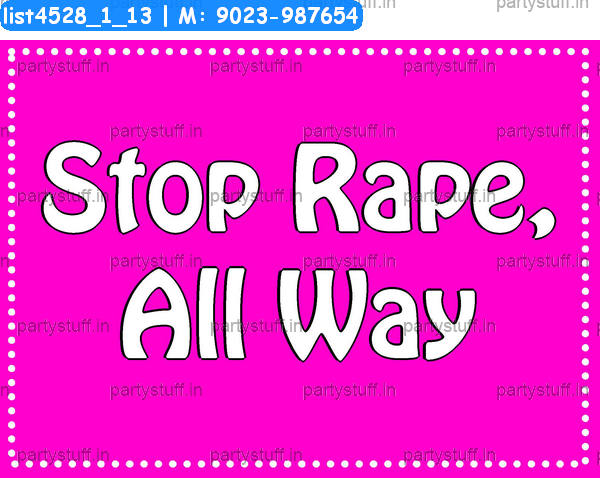 Anti Rape Slogans