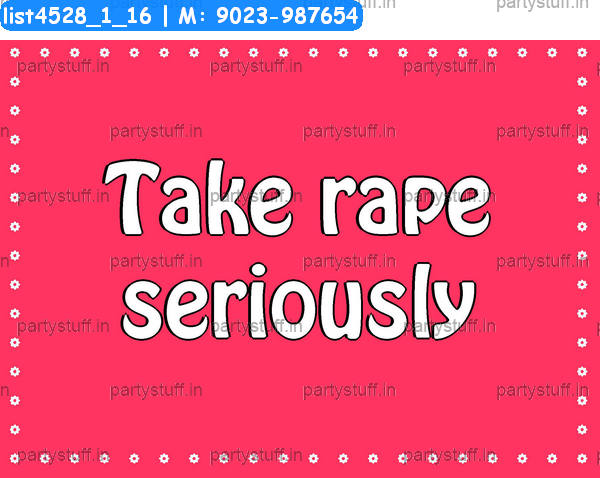 Anti Rape Slogans