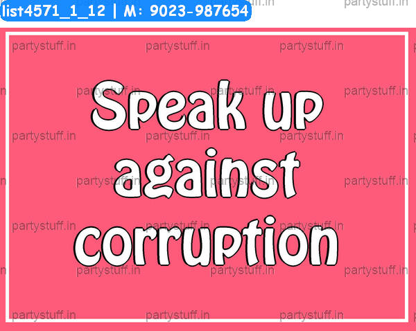 Corruption Slogans