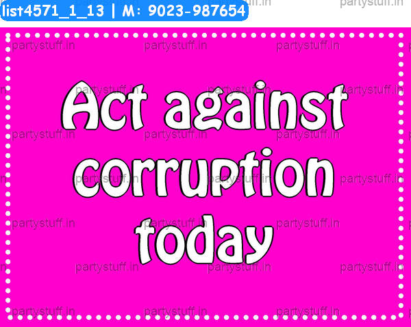 anti corruption slogans in english