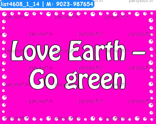 Go green Slogans