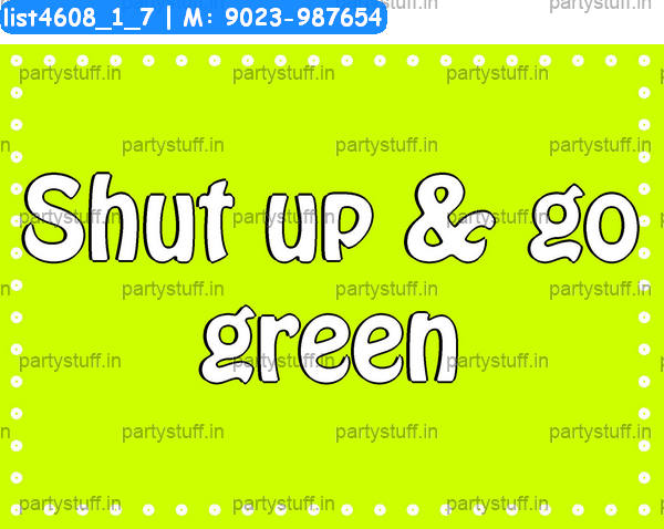 Go green Slogans