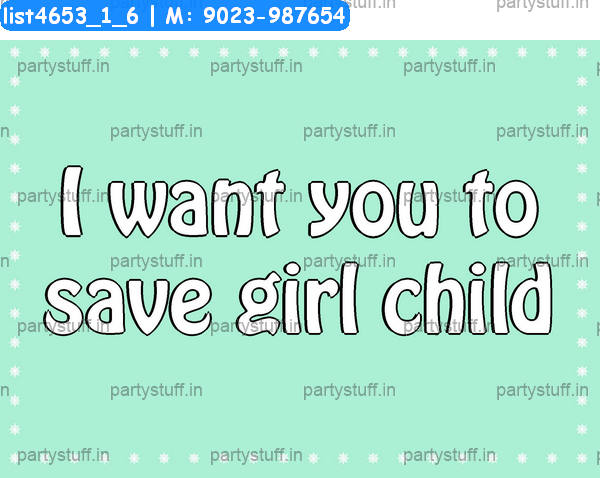 Popular save girl child Slogans