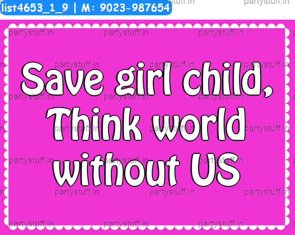 Popular save girl child Slogans