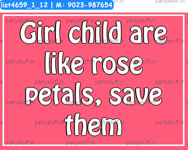 Save girl child Slogans 2