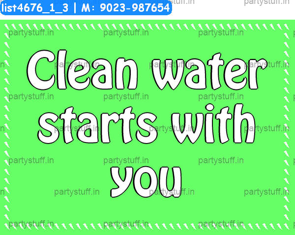 Water Pollution Slogans Cards In Environment Theme