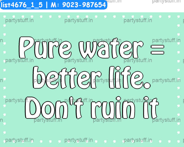 Water Pollution Slogans Props In Environment Theme