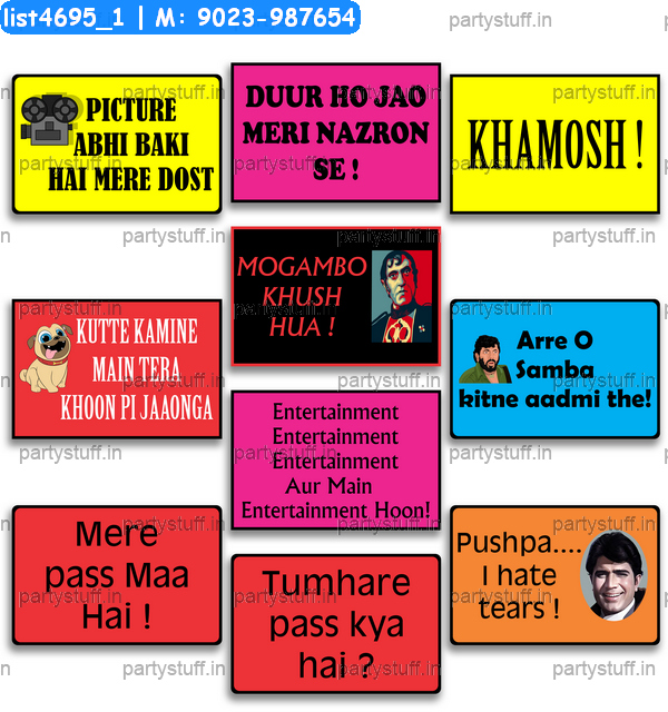 Bollywood Movie Dialogs Speech Bubbles 4