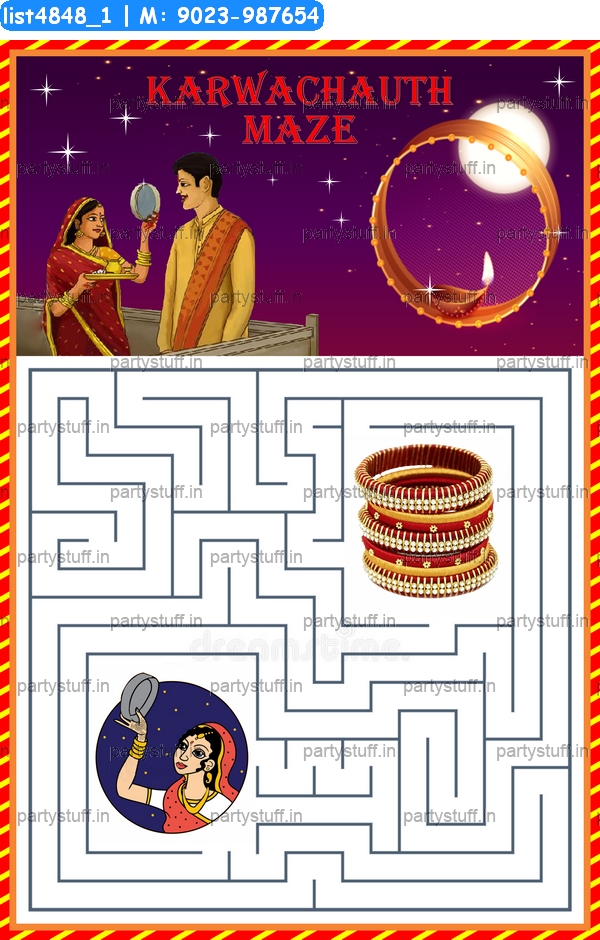 Maze | Mind Game | Paper Games | Karwachauth Designs