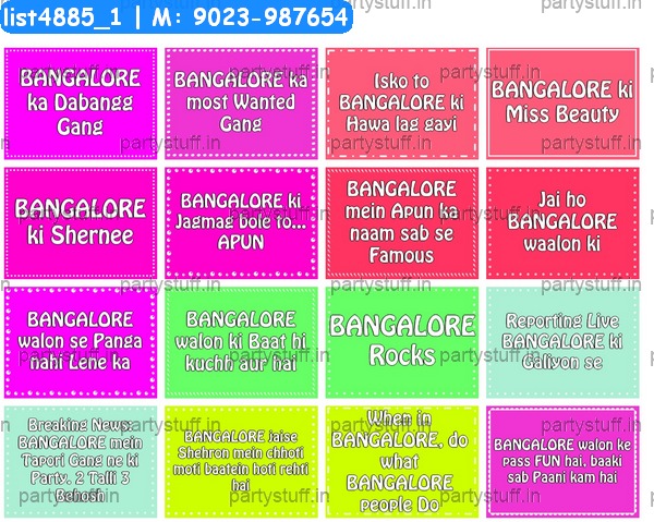 BANGALORE city Speech Bubbles