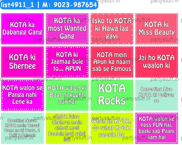 KOTA city Speech Bubbles