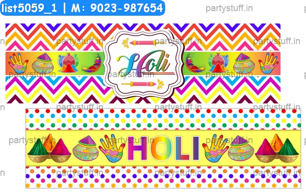 Holi Water Bottle Labels