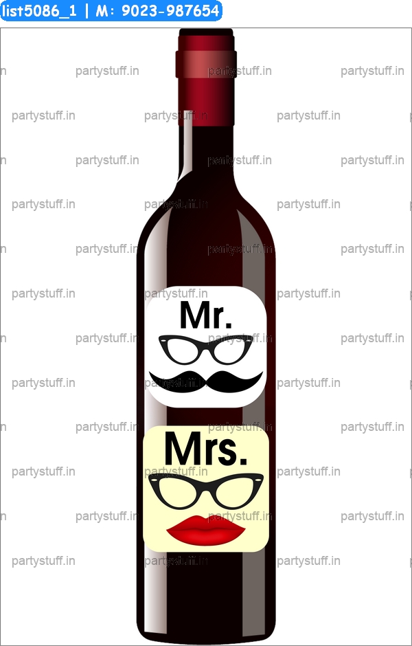 Mr. Mrs. Wine Bottle kukuba