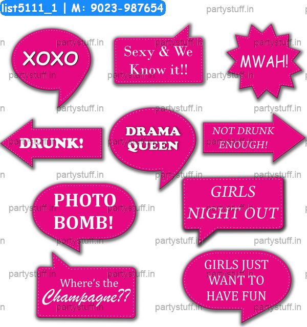 Girls pink speech bubbles