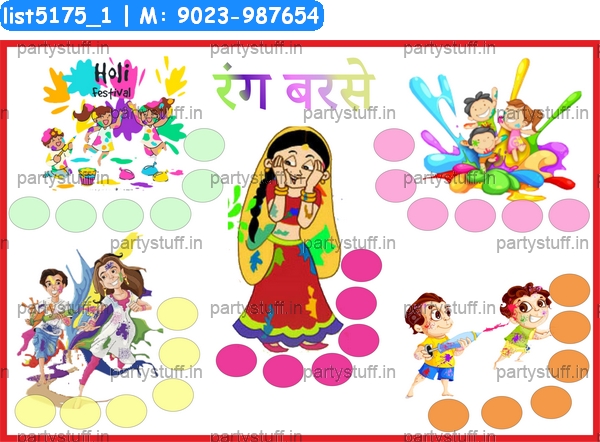 holi theme housie games tickts