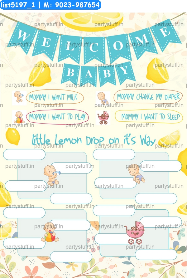 Lemon Baby Shower Terms kukuba