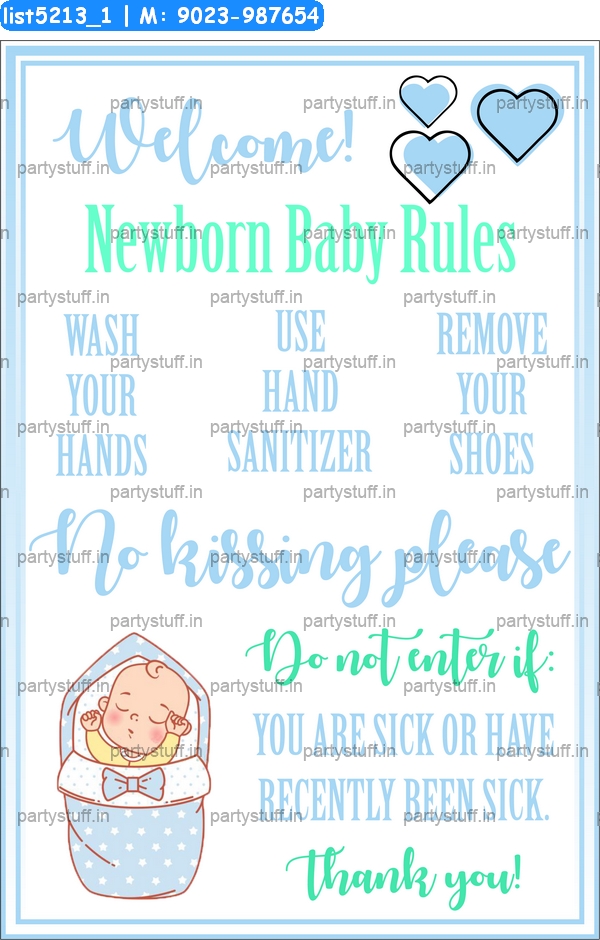 New born baby rules blue