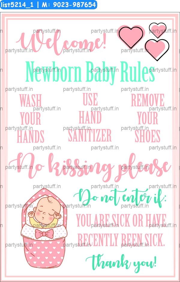 New born baby rules pink