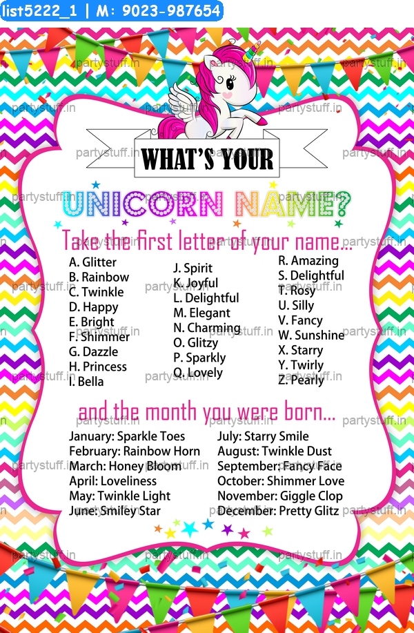 Unicorn name DOB match