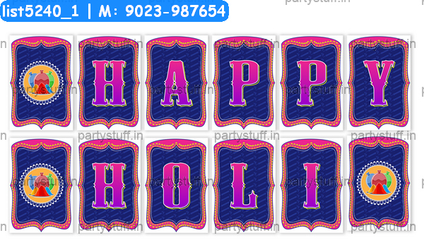 Holi Alphabet Garland 3