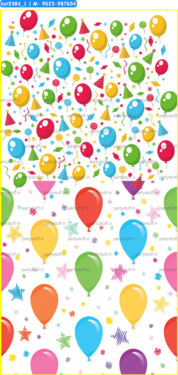 Birthday Ballon Hexa Classic Grid