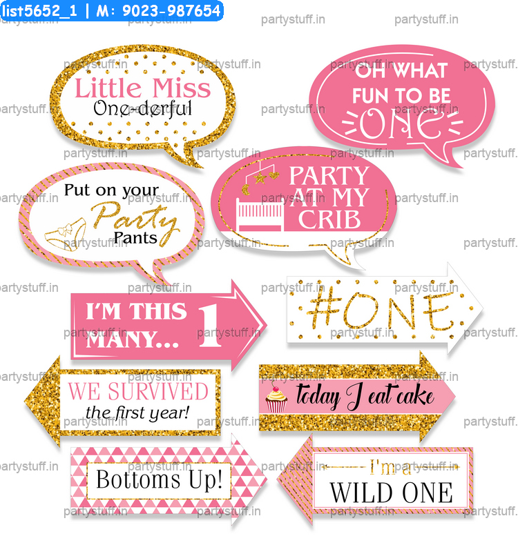 Baby 1st birthday props