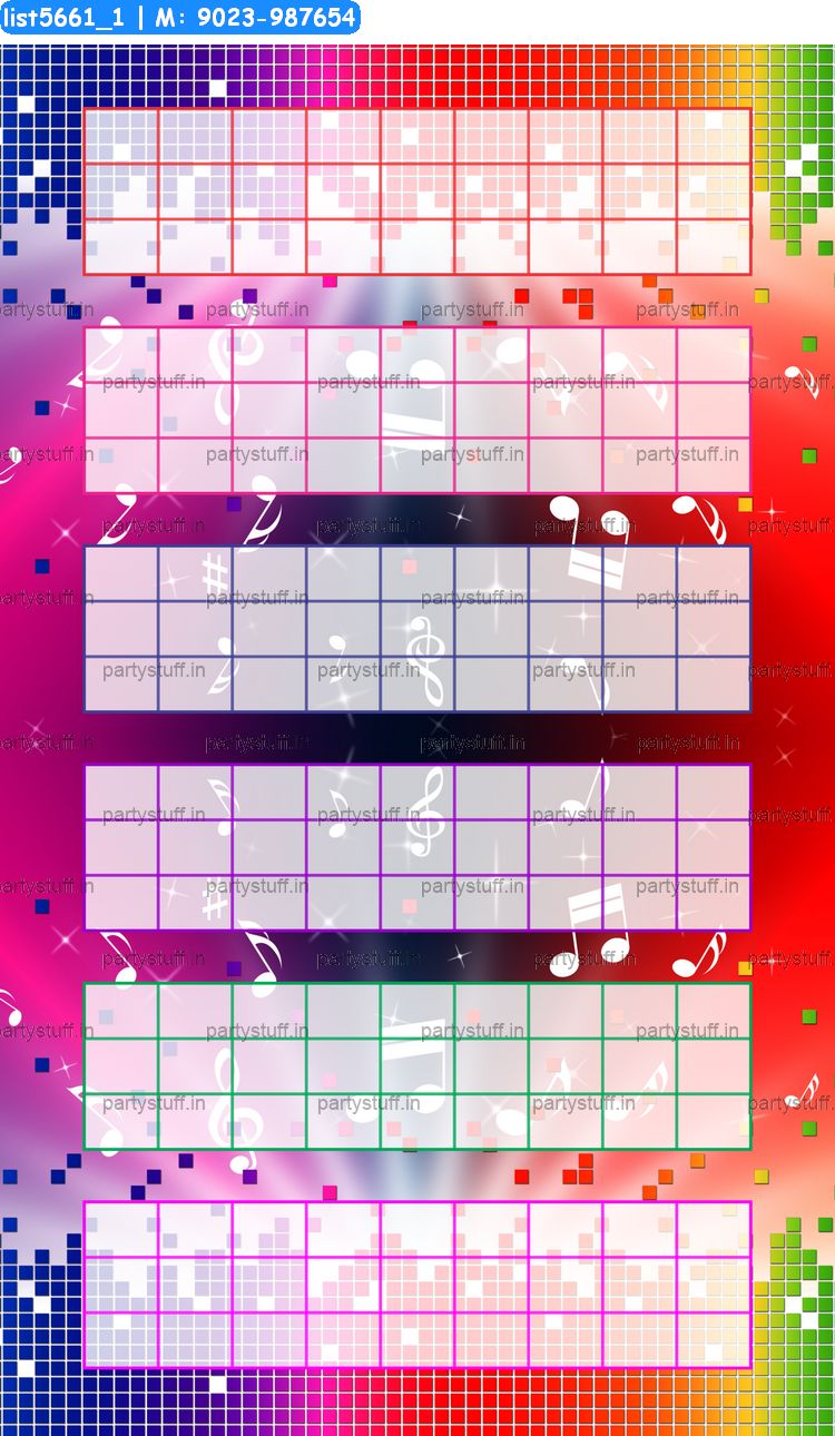 Music party hexa classic grids