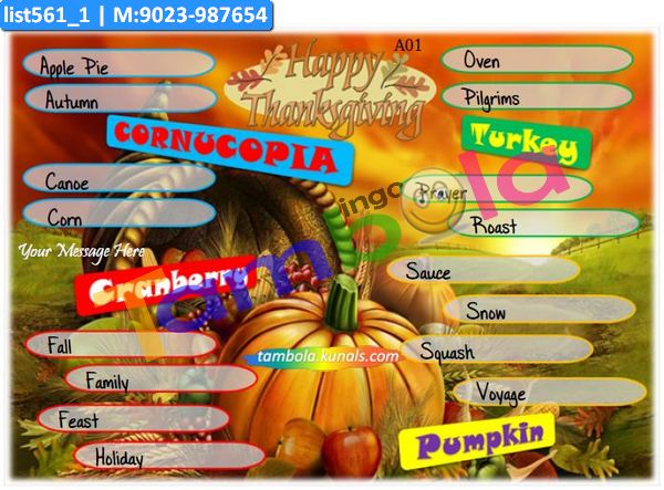 Thanksgiving Stuff Names kukuba 1