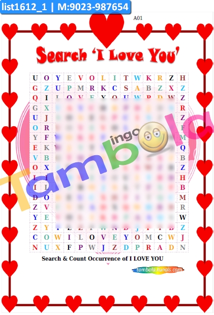 Search I Love You Word