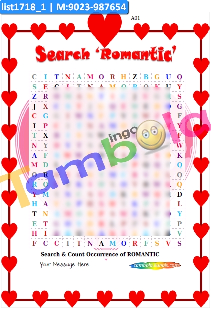 Romantic Word Count Search