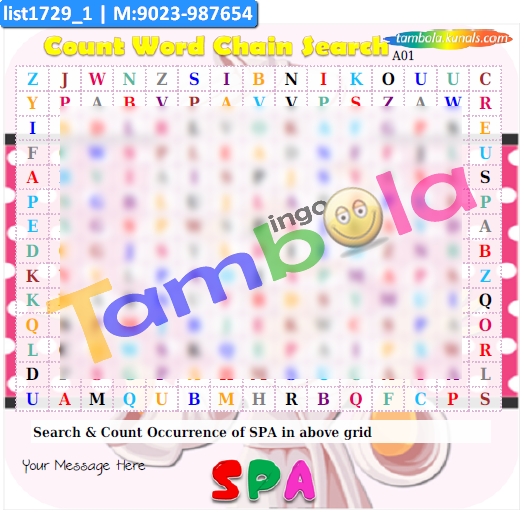 Spa Count Word Chain Search