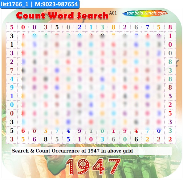 Independence 1947 Count Search