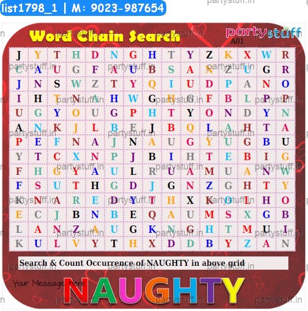 Naughty Word Chain Search