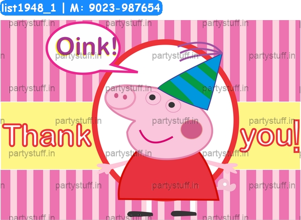 Peppa Pig Thankyou Card 3