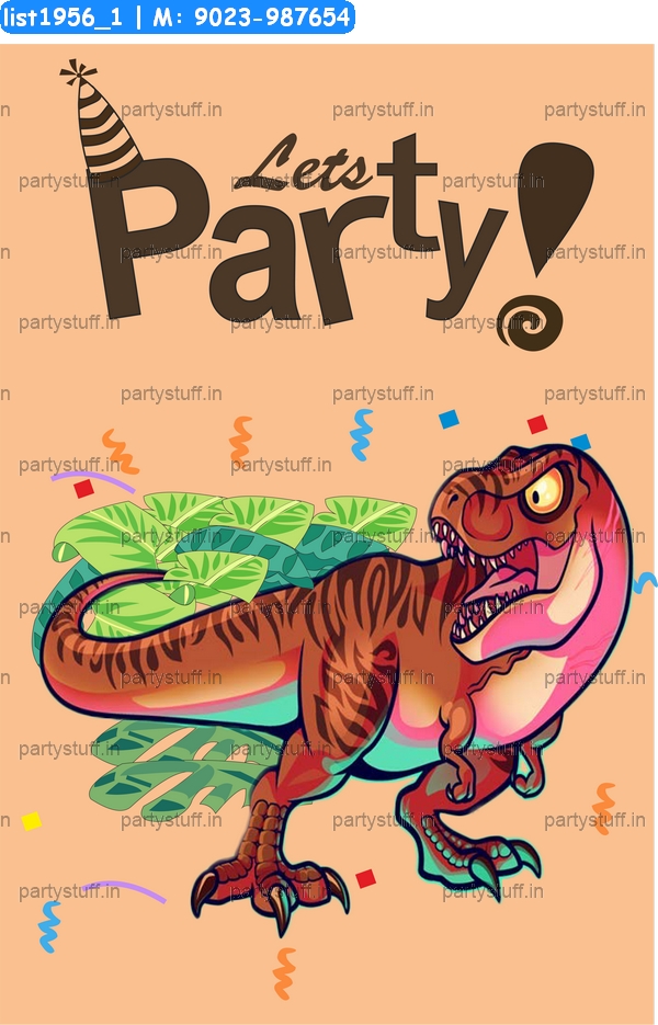 Dinosaur Party Tag