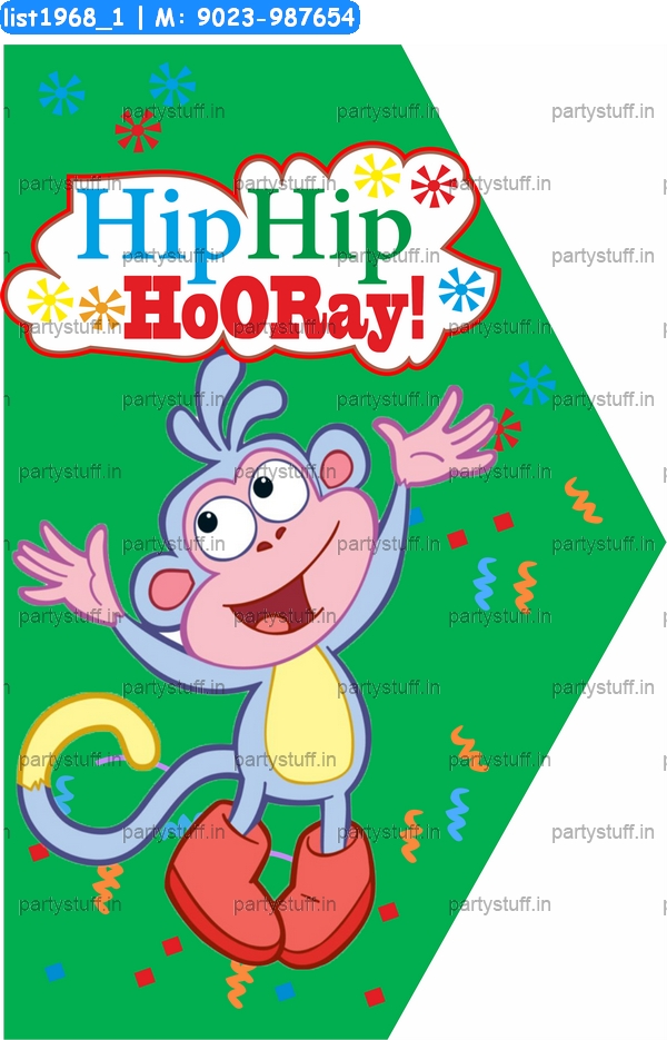 Hip Hip Hooray Monkey Tag