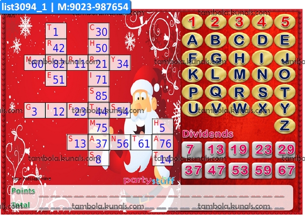 Christmas Scrabble pingu kukuba