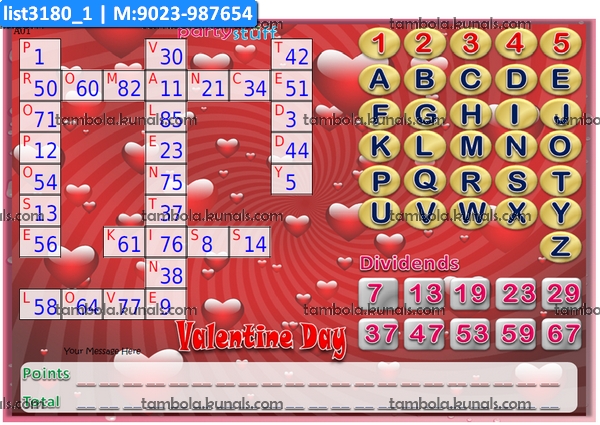 Valentine Day Scrabble pingu kukuba