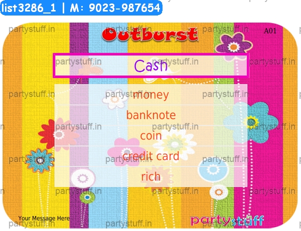Product Class Outburst Designs - PartyStuff