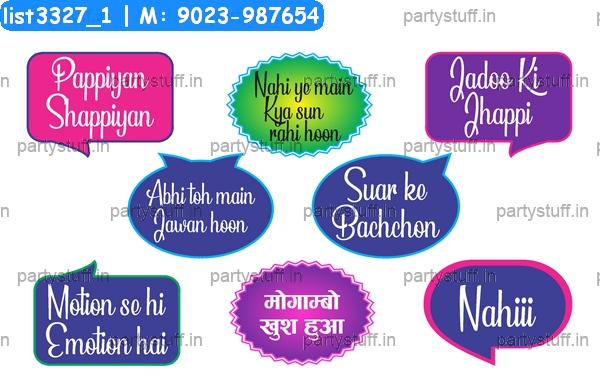 Bollywood Movies Speech Bubbles