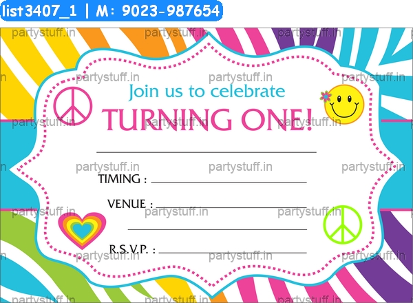 Colors Birthday Invitation Card