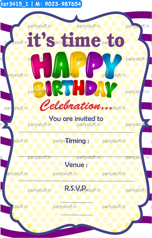 Birthday Invitation Card