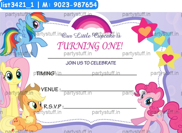 Little Pony Birthday Invitation