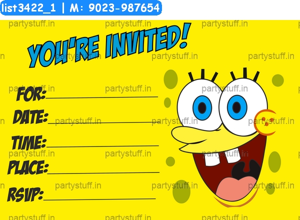 Cartoon Kids Invitation Card Cards in Cartoon theme